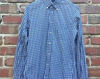 Tommy Hilfiger Check Long Sleeve Shirt Blue, Green, White Check Size Small