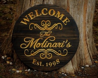Personalized Wood Signs Decor Wine Barrel Winery Sign Cellar Barrel Wood Barrel Name Sign Home Brewing Wine Accessorie Personalized Bar Sign