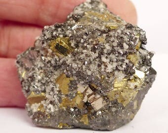 Great Quartz, Chalcopyrite, Calcite, Galena, PYRITE Crystal, Mineral, Natural Crystal