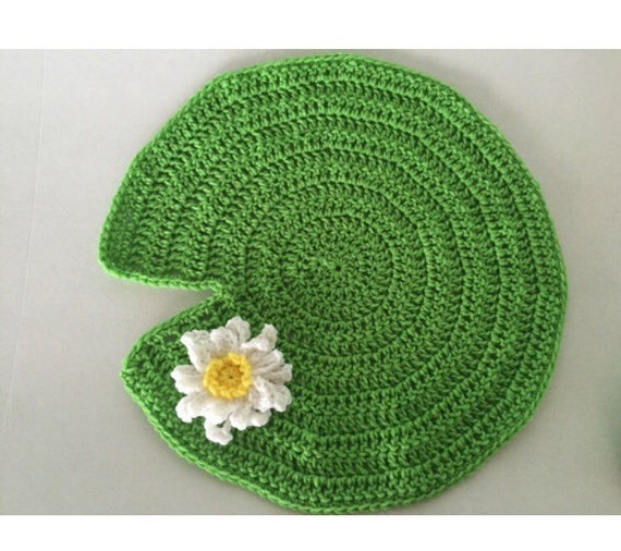 Lily Pad Photo Prop Lily Pad Crochet Lily pad Crochet Prop