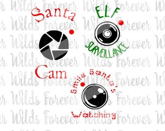Santa Cam SVG - Elf surveillance svg - Christmas svg - Santa SVG - SVG - Dfx - cutting file - Cricut Cameo - Instant Download - Free file