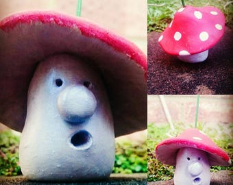 MADE TO ORDER Incense holder, incense burner, Toadstool Incense Holder, toadstool ornament,toadstool house,toadstool decoration