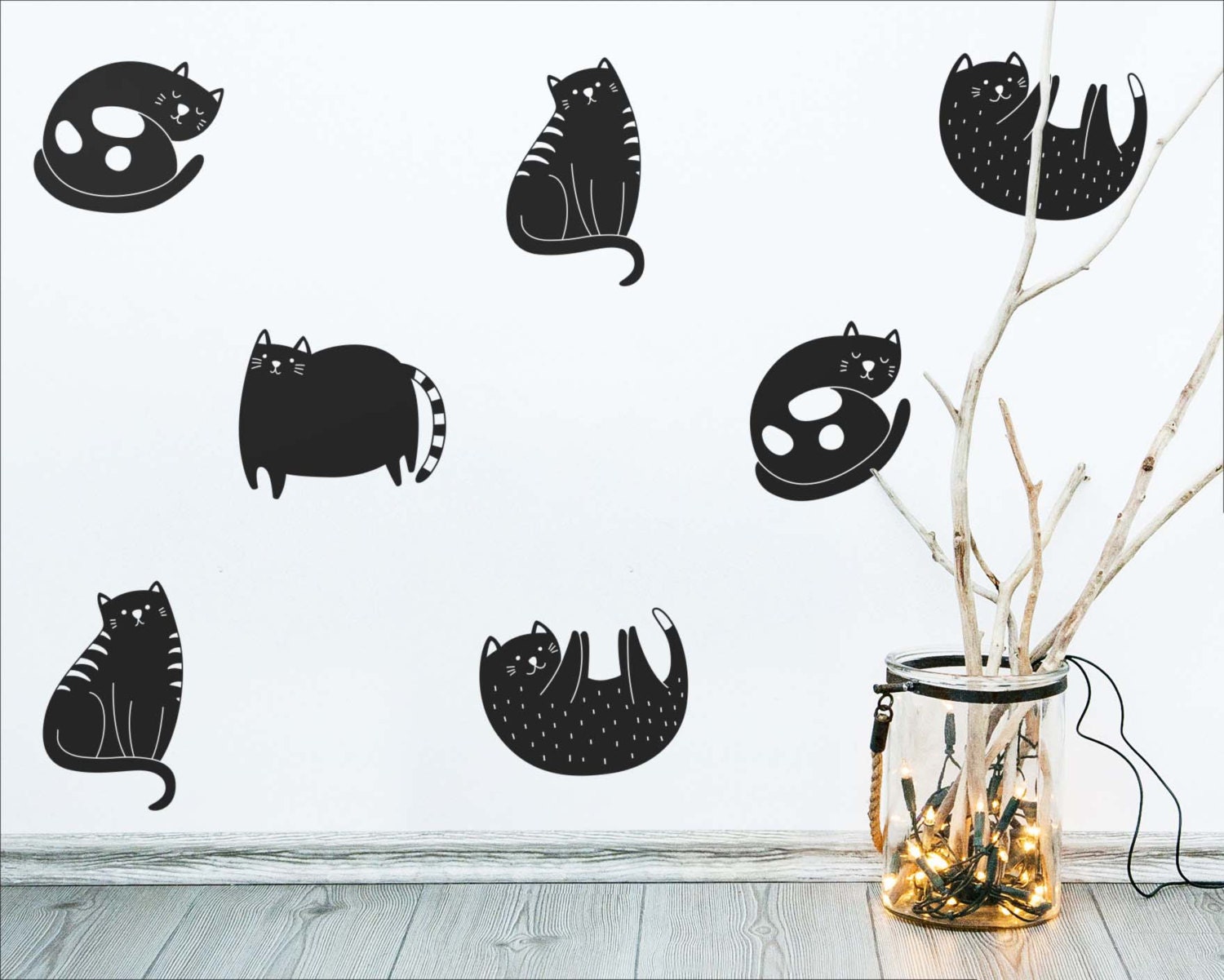 Cat Wall Decals Modern Wall Decals Cute Wall Stickers