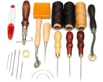 Ditale In Pelle Bohin - Morbido E Resistente Per Cucito, Taglia Piccola (15.5 Mm) - Fatto A Mano - 2