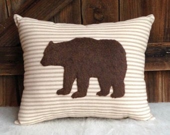 bear fur pillow