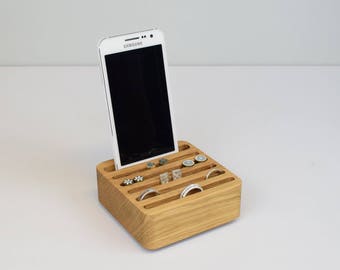 Chunky Natural Oak Desk Tidy Hexagon Desk tidy Office tidy