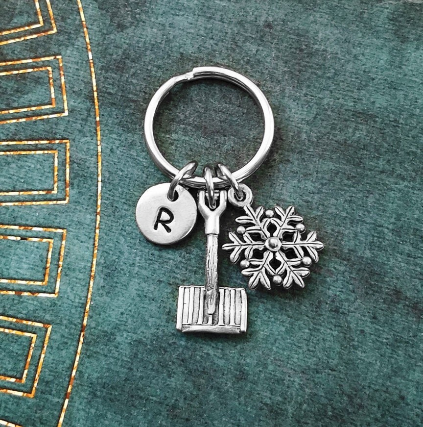 Shovel Keychain VERY SMALL Snow Shovel Keyring Christmas