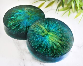 Northern Lights Soap - Astrology Gifts - Aurora Borealis - Gifts For Sister - Romantic Gifts For Her - Green Soap - Blue Galaxy Soap