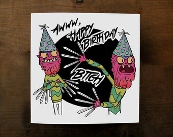 Rick and Morty Birthday Card - Scary Terry . Alternative, funny, hipster, Netflix