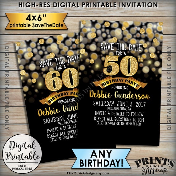 Birthday Party Save the Date Birthday Save the Date