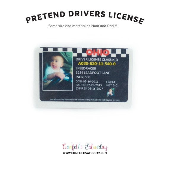 Toy Drivers License Kids Pretend License Kids ID Kid