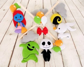 Baby Mobile Nightmare Before Christmas Baby Shower Gift Nursery Mobile Baby Room Decor Newborn Baby Gift Hanging Decorations New Baby Gift