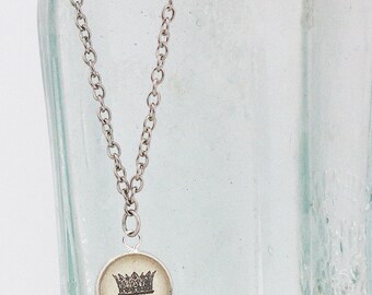 Short Pendant Necklace - Paris Jewelry - Tiny Pendant Necklace - Pendant Gift for Best Friend - Delicate Necklace for Bridesmaid Gifts