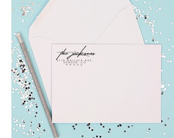 CUSTOM ADDRESS STAMP - Self Inking Return Address Stamp, Personalized Address Stamp Custom Stamp Address Invitation & Wedding address Stamp