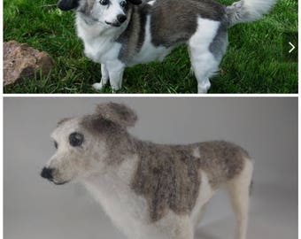 Custom Needle Felted Dog Ornament/Sculpture, Made to Order