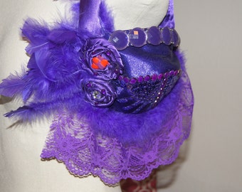 Red Hat Society Purple Bra Purse