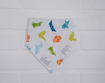 Origami Bavoir bandana bavette bebe / Origami Baby Bandana bib