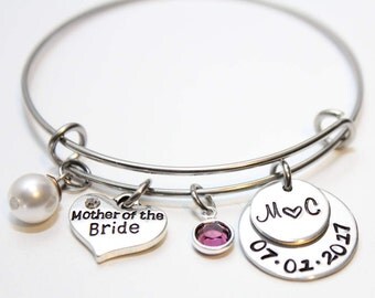 mother of the bride jewelry, mother of the bride bracelet, mother of the bride gift, mother of the bride bangle, mother of the bride set