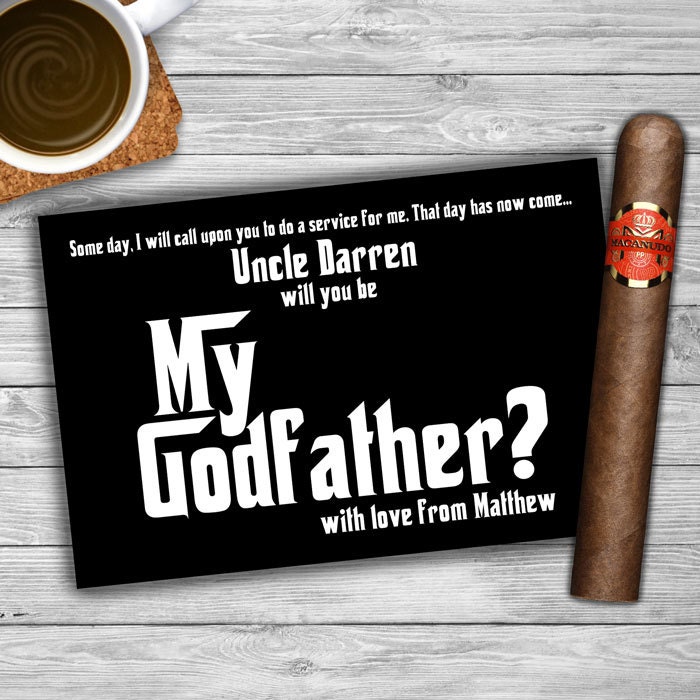 Will You Be My Godfather Card Printable Personalized