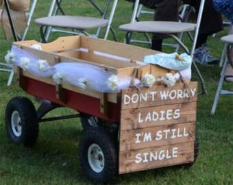 Ring Bearer Wood Sign - Rustic Wedding Sign - Rustic Ring Bearer Sign - Don't Worry Ladies I'm Still Single Sign - Wedding Decor
