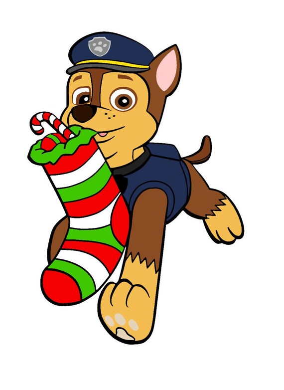 Paw Patrol Christmas Chase svg, Paw patrol svg, chase svg, christmas
