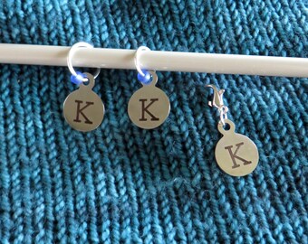 Knitting Helpers Stitch Markers | Snag Free Stitch Markers | Snagless Stitch Markers | Knitting Helper "K" Knit Stitch Stitch Markers