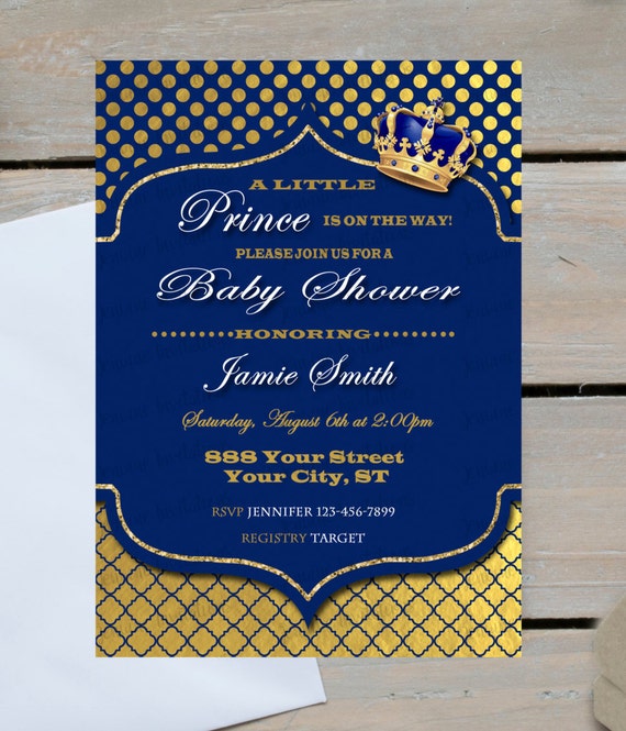 New Little Prince Baby Shower Invitations 10