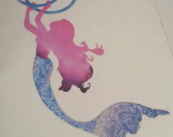 Mermaid Hooper, Hula Hoop, Hula Hoop Decal, Hooping Sticker