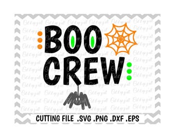 Boo Svg, Boo Crew Cutting File, Halloween, Spider Web, Spider, Trick or Treat, Cut Files for Cricut, Silhouette Cameo, Instant Download.