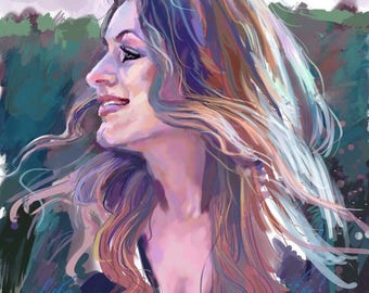 24-48 HOUR TURNAROUND - Digital Drawing, Custom Illustration, Personalized Portrait, Custom Portrait, Birthday Gift, Wife Gift, Wedding Gift