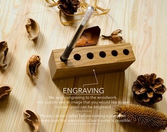 Pen stand / Wood pen stand / Wood desk organizer / Office organization / Stand / Pen holder / Pen pot / Desk tidy / Office desk accessories