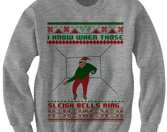 Drake Christmas Sweater I Know When Those Sleigh Bells Ring Ugly Sweater Ladies Mens Sweatshirts Christmas Party Outfit Funny Gifts #Drake