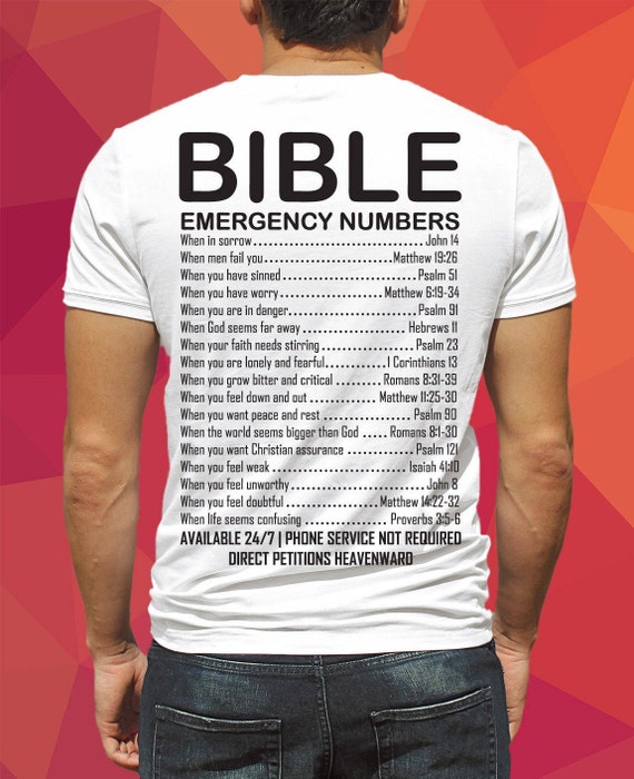 bible emergency numbers shirt