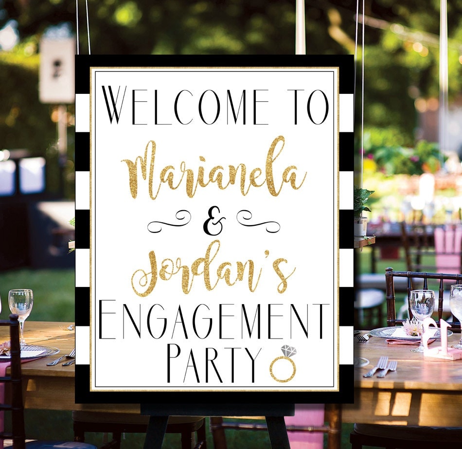 Engagement Party Sign Printable by ABridalStory on Etsy
