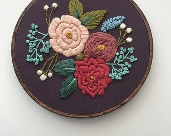 Embroidery Pattern PDF Pattern Floral Pattern Digital Download Stitching Guide Stitching Tutorial By Hoffelt and Hooper Co