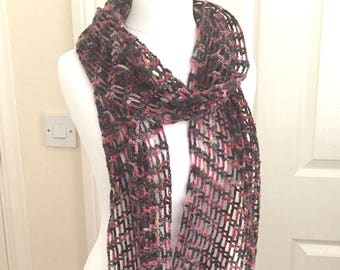 Crochet Scarf/ Spring Scarf / Summer Scarf / Lightweight Scarf / Scarf.