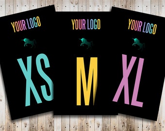 Black Size Cards Unicorn Marketing Home Office Approved Font Colors LuLa Black Supplies LLR Instant Download Digital