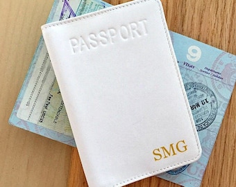Personalized passport cover, leather passport covers, custom passport covers, passport covers, custom passport holder passport holder white*