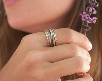 Meditation Ring * Spinner Ring * Spinning Ring * Anxiety Ring * Worry Ring * Boho Ring * Spin Ring * Statement Ring BJS015