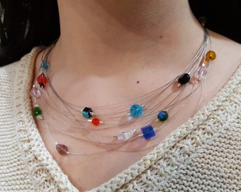 Multi-Colored Swarovski Crystal Necklace
