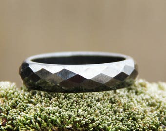 stone Jewelry Gemstone Jewelry Birthstone jewelry stone Ring Gemstone Ring Birthstone Ring Band Ring Solid Ring Hematite Jewelry Hematite