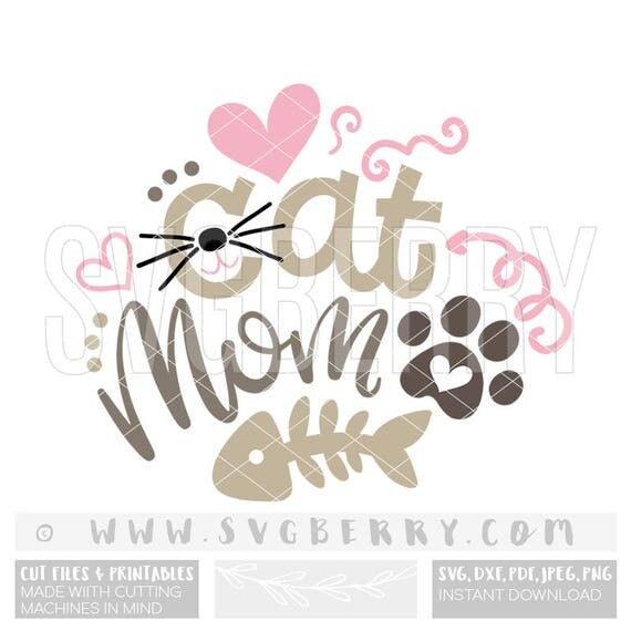 Download Cat Mom SVG crazy cat lady fur mama shirt decal / cat lover
