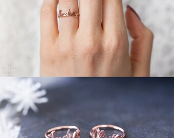 Personalized Ring - Name Ring - Custom Name Ring - Stackable Ring - Your Name Jewelry - Customize Ring