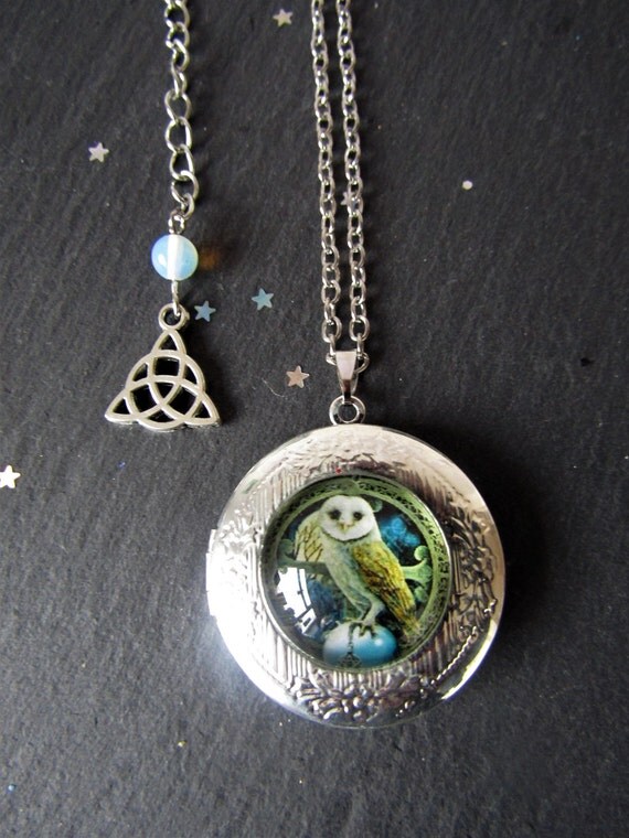 Items similar to Spell Keeper Owl Locket with Protection
