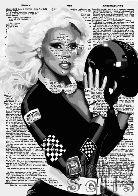 Items similar to Rupaul Charles Dictionary Vector Print Rupaul's Drag