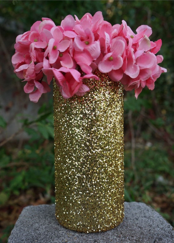 10 Glitter Centerpieces Glitter Vases Gold Vases Glass