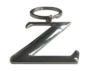 Z Silver Keychain Pulp Fiction Movie Zed Key Chain Gift Letter Keyring Ring Chopper Metal Butch Motorcycle Costume Gift Prop High Quality