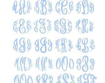 Master Circle Script Svg Master Circle Monogram Font Svg Master Script Monogram Font Cut Files Silhouette Studio Cricut Svg Dxf Png