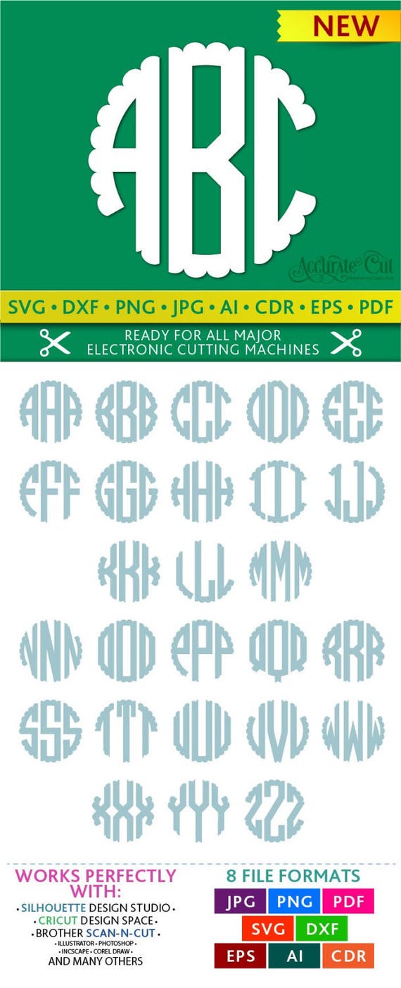 Download Scalloped Monogram Svg Scalloped Monogram Font Svg Scalloped