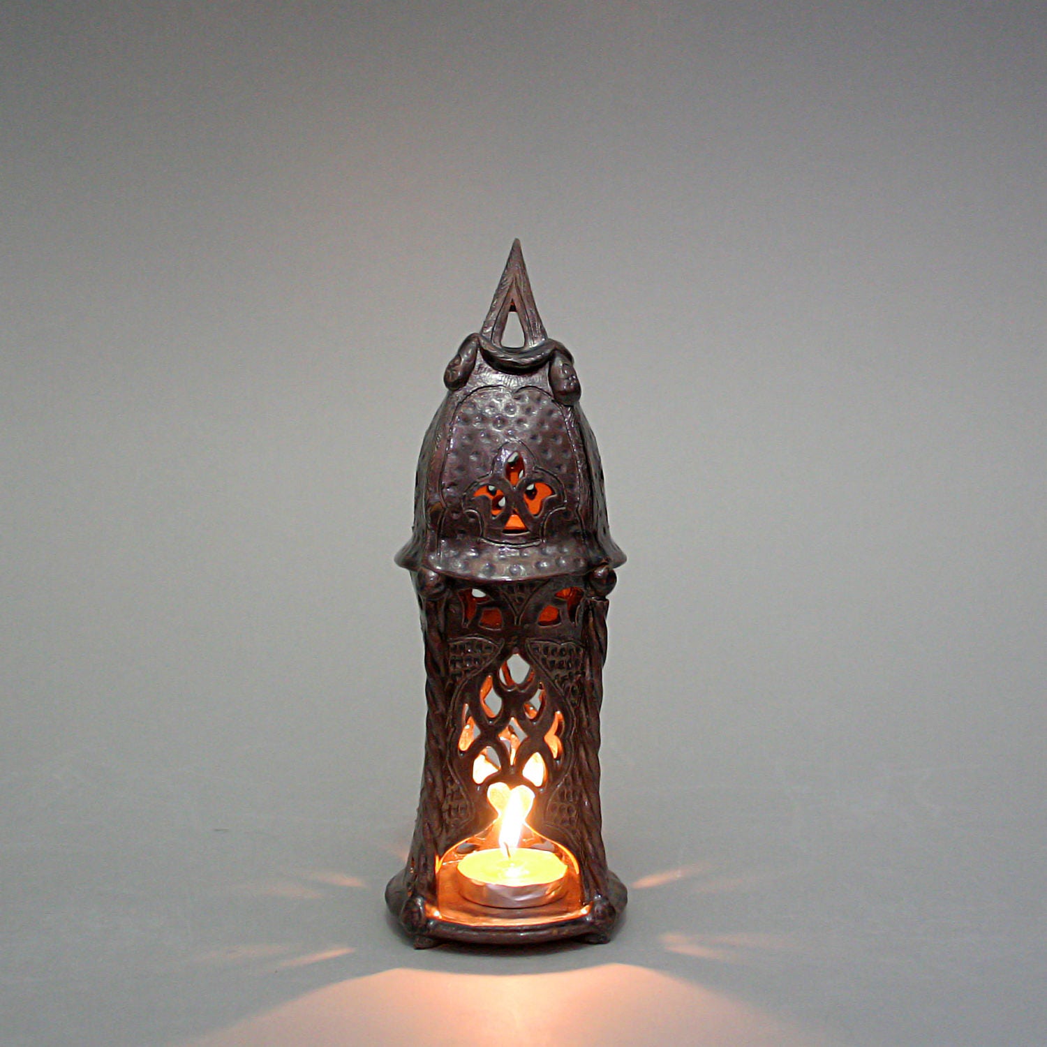 Ceramic lantern. Handmade lighting. Candle. Ceramic candle